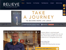 Tablet Screenshot of believethestory.com